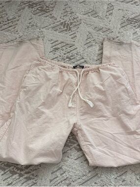 Brandy Melville linen Drawstring Pants in Light Pink
